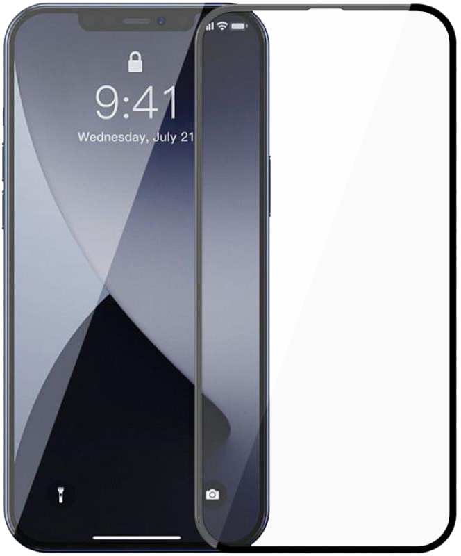 Защитное стекло с чёрной рамкой iPhone 12/12 Pro 3D 6.1"