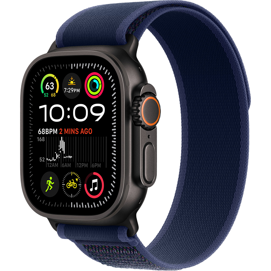 Apple Watch Ultra 2 Black Trail Loop Blue